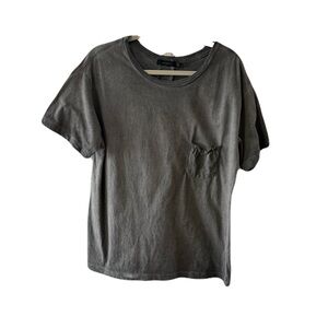 MNML Classic Gray Cotton T-Shirt with Pocket